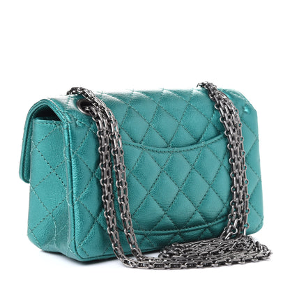 Chanel Metallic Sheepskin Quilted 2.55 Reissue Mini Flap Green 2 of 5