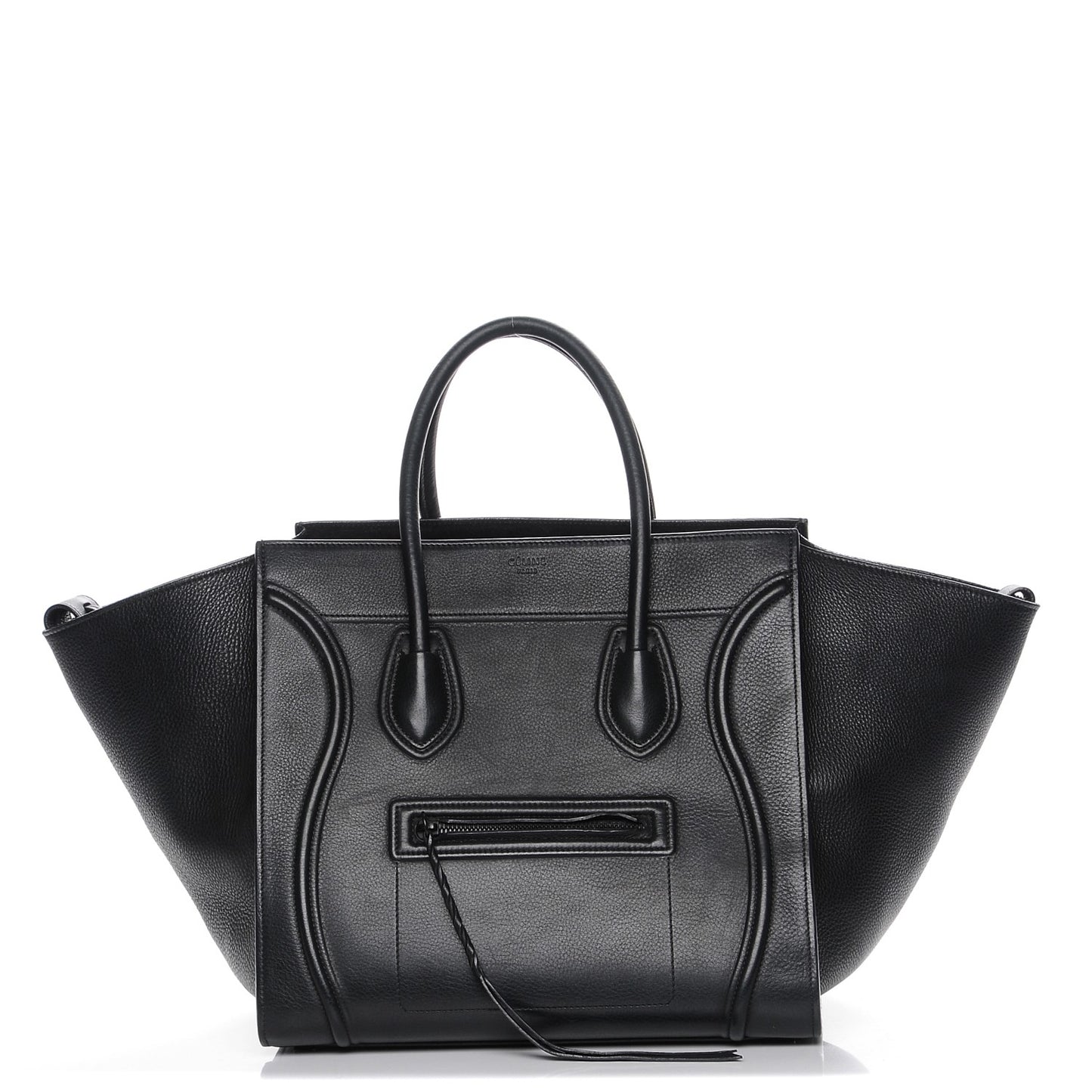 Supple Calfskin Medium Phantom Luggage Black