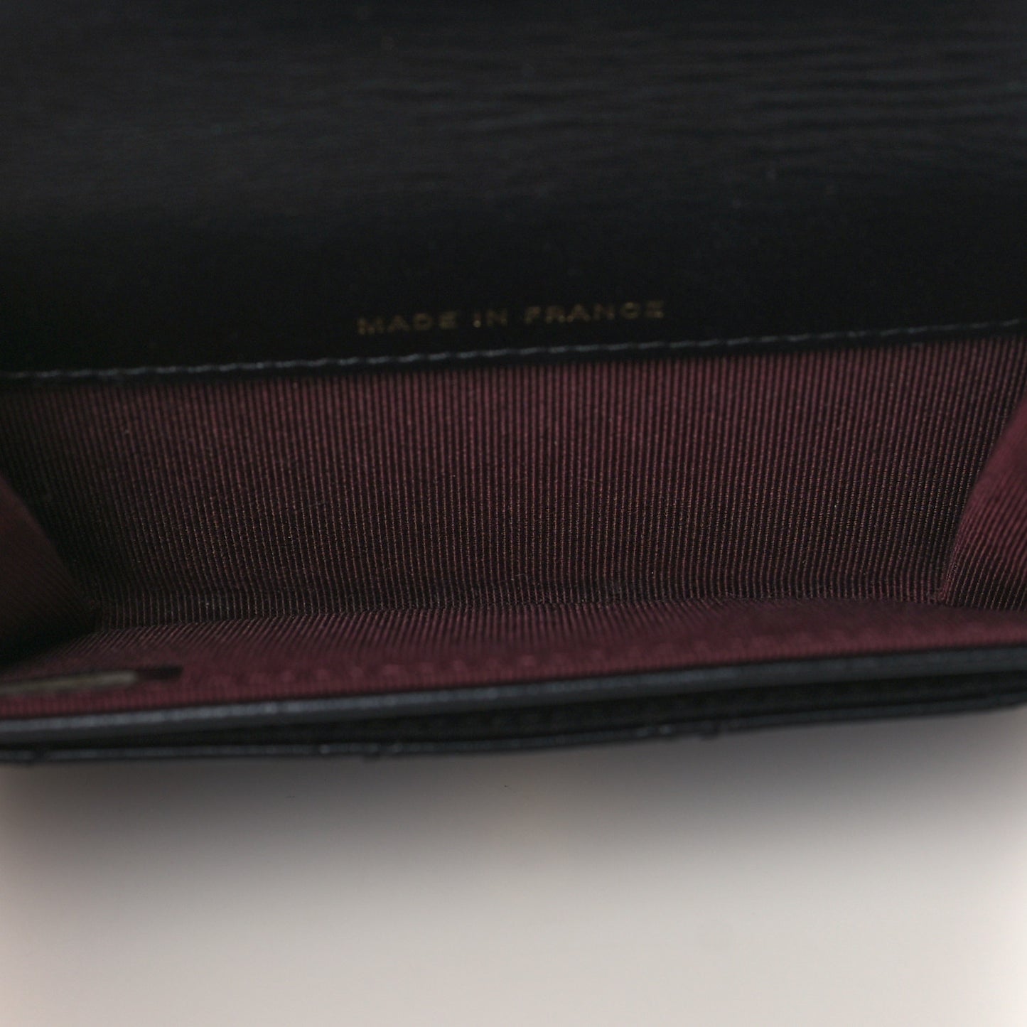 Lambskin Quilted Flap Card Holder Wallet Black