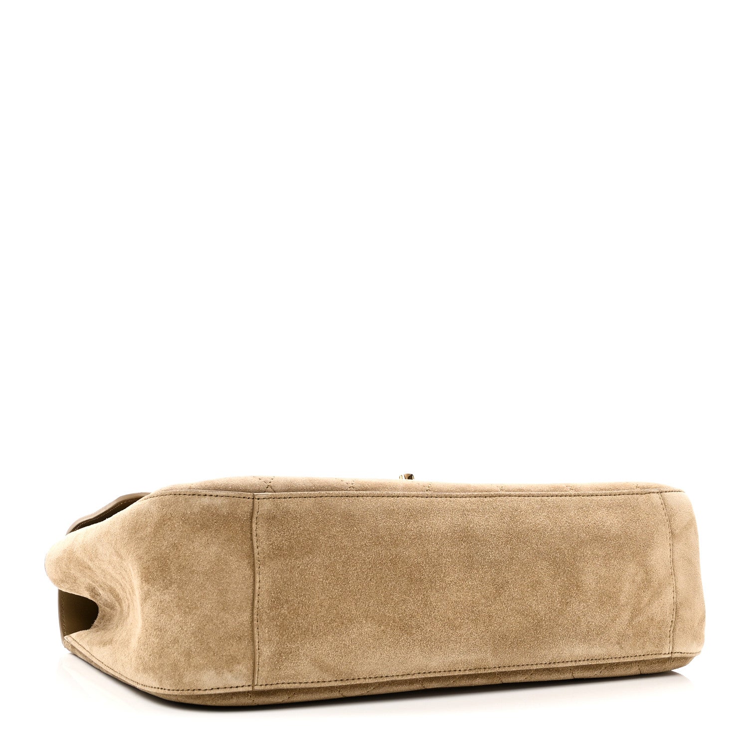 Chanel Suede Calfskin Small Souplissimo Maxi Flap Dark Beige 4 of 11