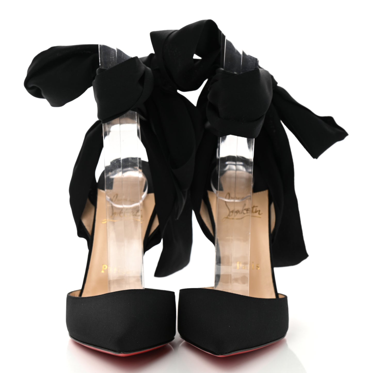 Satin Douce Du Desert 100 Heels 38.5 Black