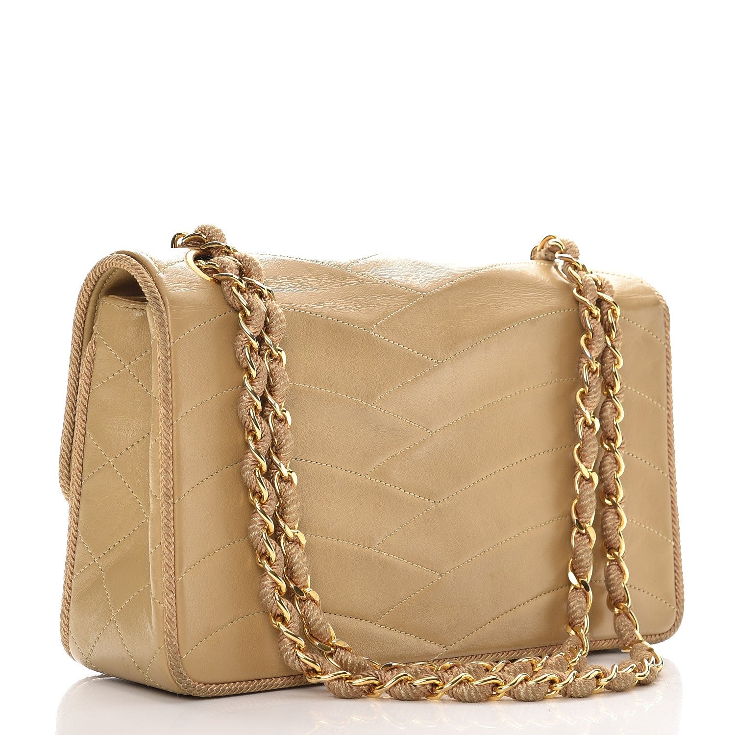 Chanel Lambskin Small Single Flap Beige 4 of 13