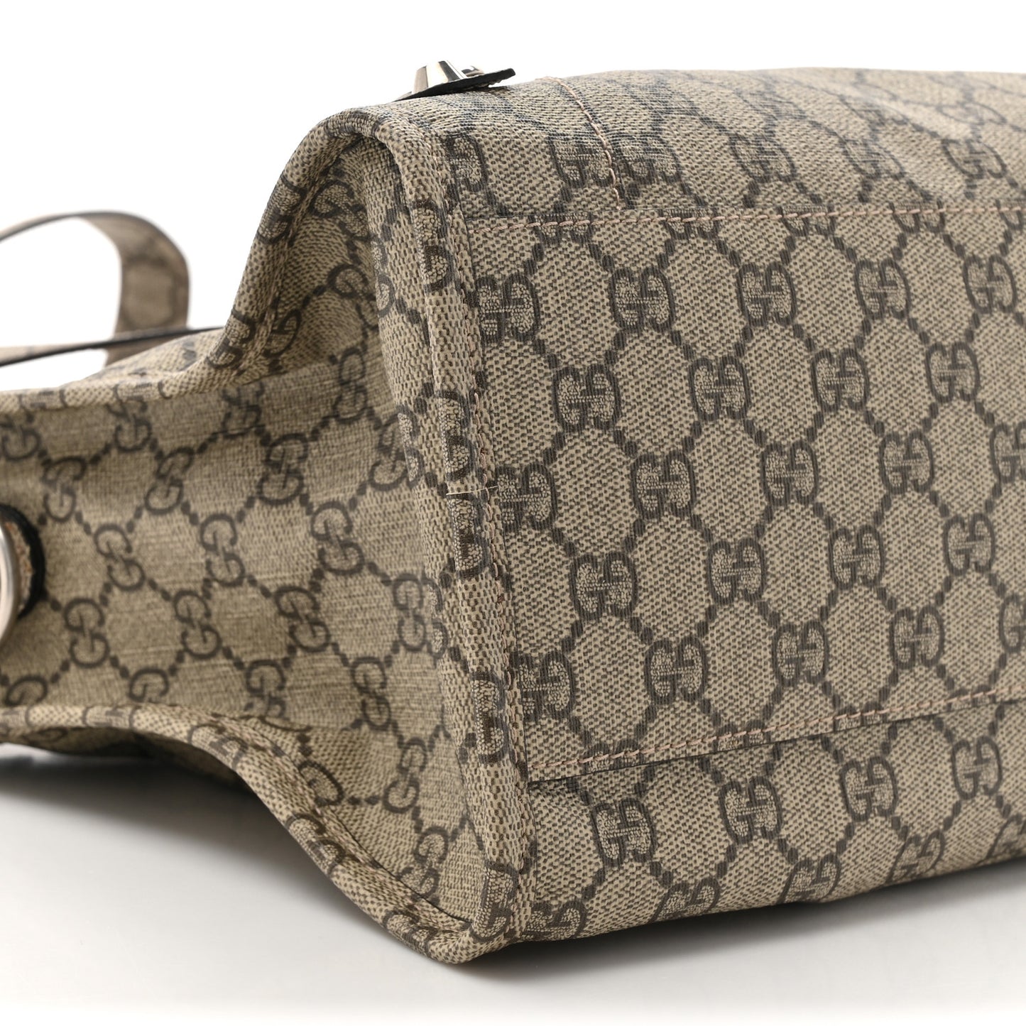 X GUCCI GG Supreme Monogram Neo Classic Silver Hardware City Beige Ebony
