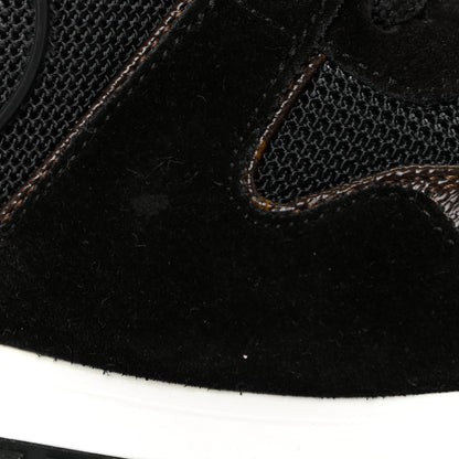 Louis Vuitton Suede Monogram Run Away Sneakers 38 Black 12 of 13