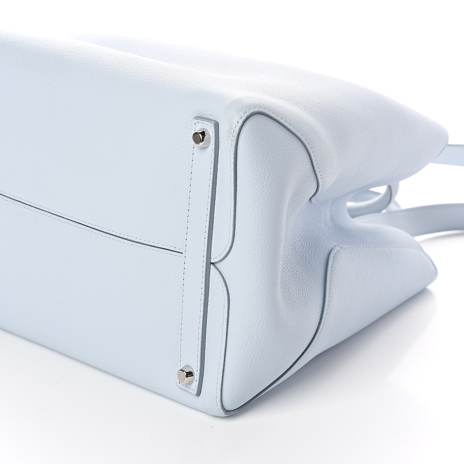 Christian Dior Supple Grained Calfskin Large Open Bar Tote Light Blue 9 of 9