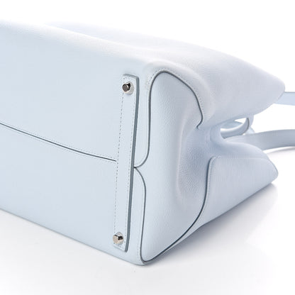 Christian Dior Supple Grained Calfskin Large Open Bar Tote Light Blue 9 of 9