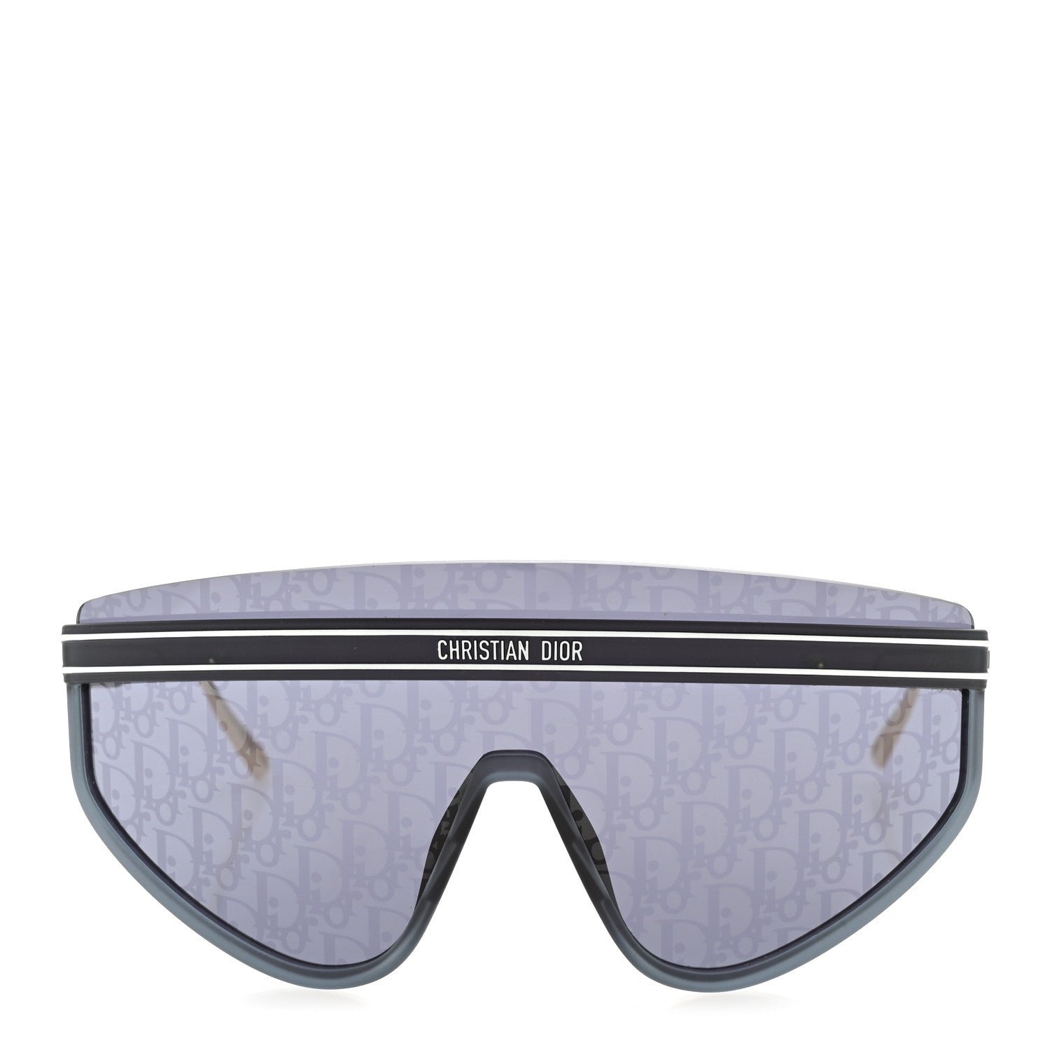 Christian Dior Oblique Mask DiorClub M2U Sunglasses Translucent Blue 2 of 10