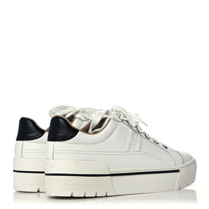 Hermes Epsom Womens Voltage Sneakers 38 White Black 4 of 9