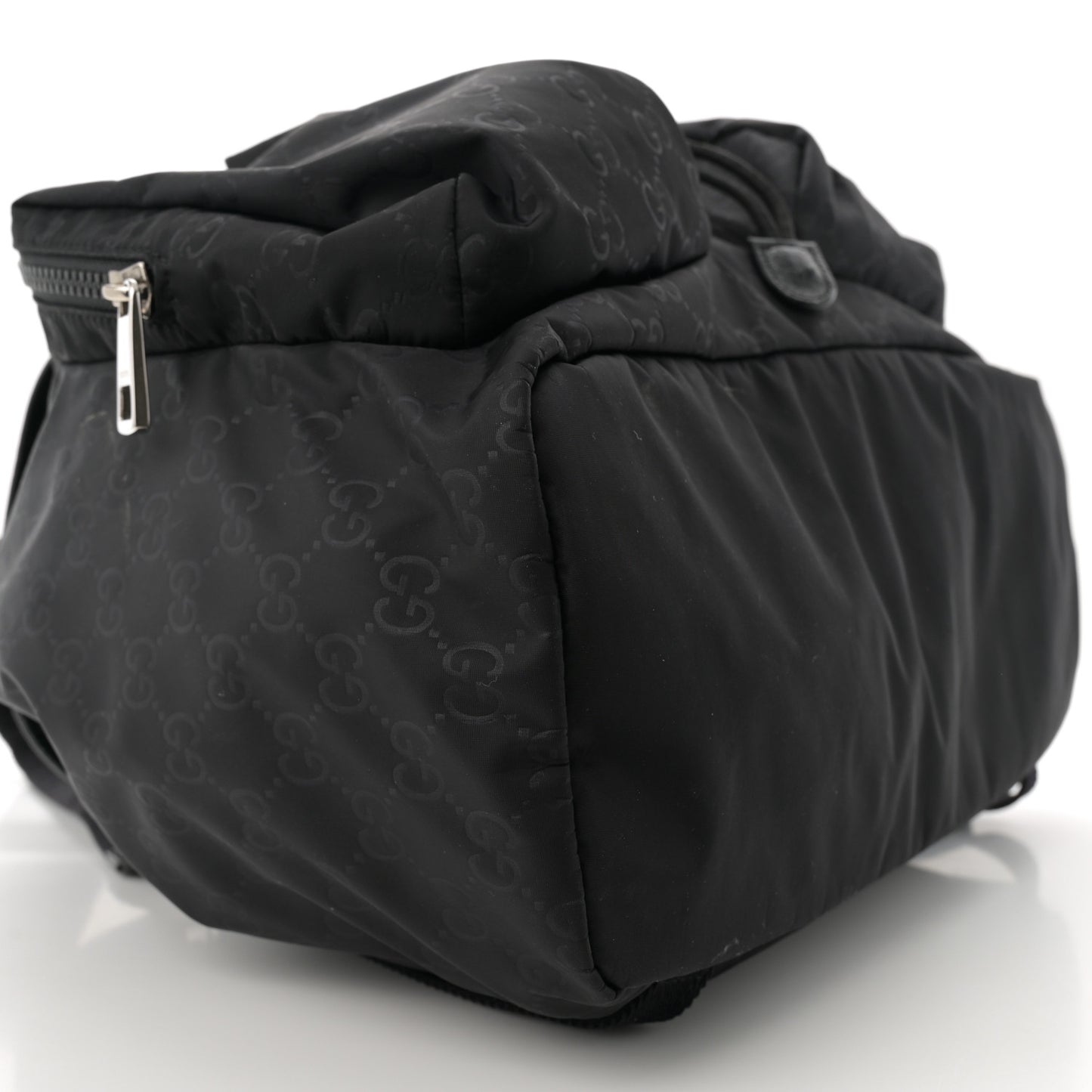 Nylon Monogram Medium Light Single Buckle Backpack Black