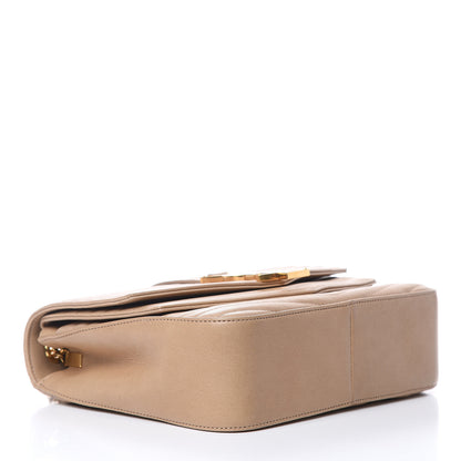 Saint Laurent Lambskin Matelasse Chevron Monogram Medium Sulpice Bag Beige 4 of 15
