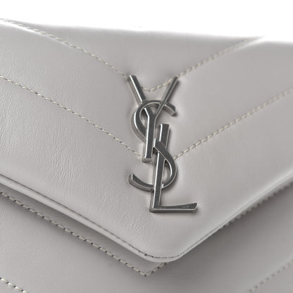 Saint Laurent Calfskin Y Quilted Monogram Toy Loulou Satchel Granite 9 of 9