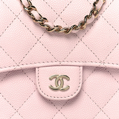 Chanel Caviar Quilted Flap Phone Holder With Chain Light Pink 10 of 12