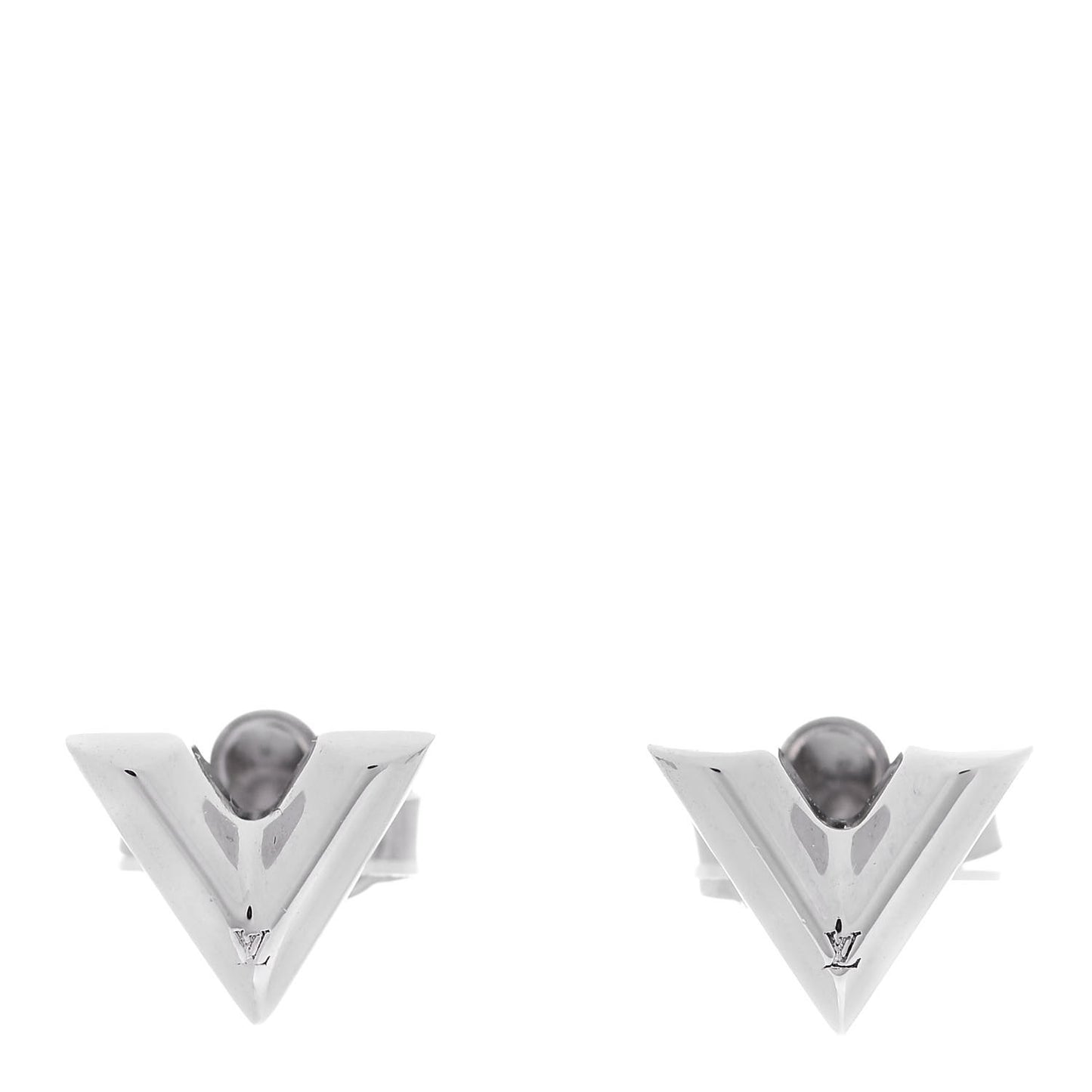 Essential V Stud Earrings Silver