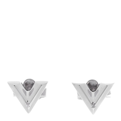 Louis Vuitton Essential V Stud Earrings Silver 1 of 4