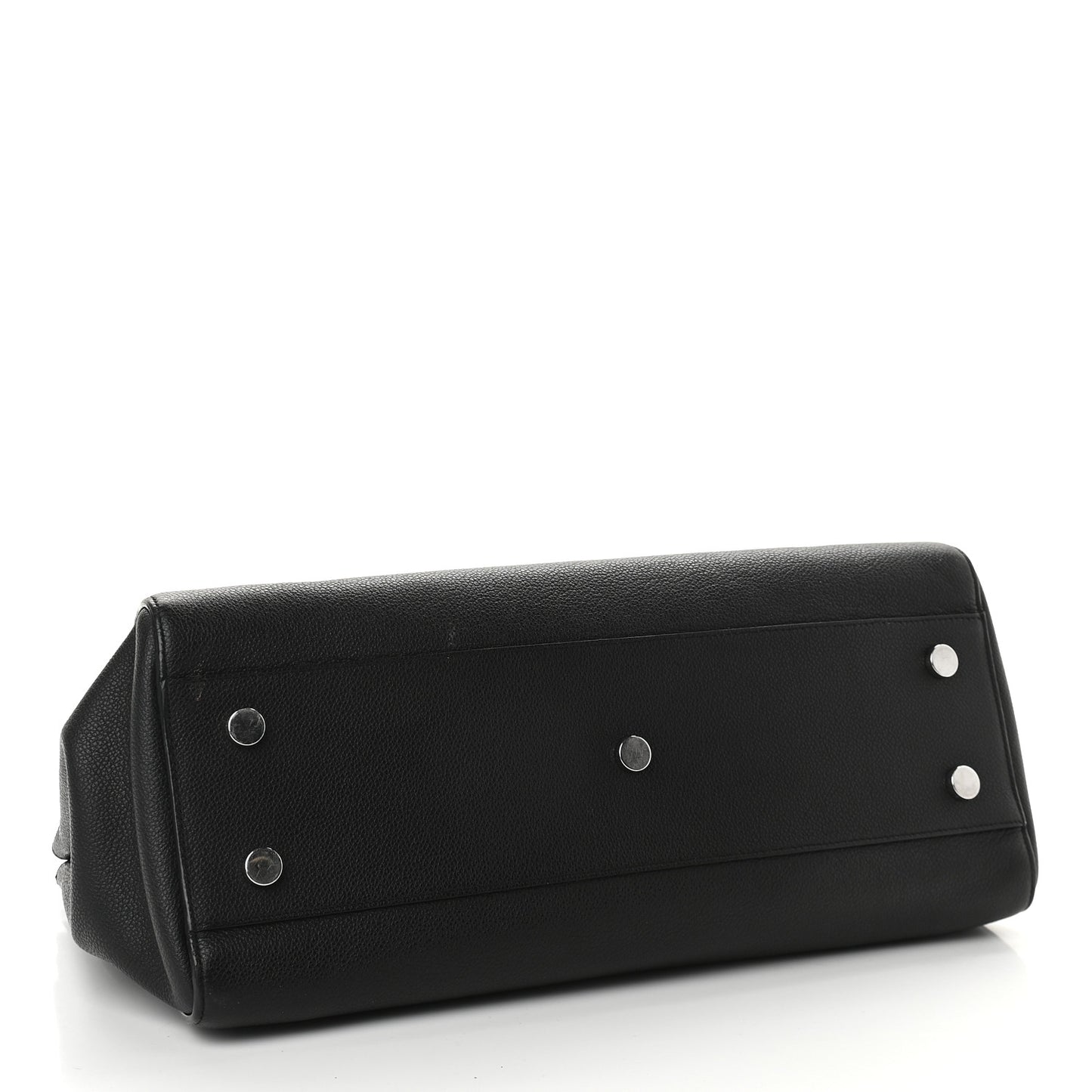 Grained Calfskin Medium Cabas Rive Gauche Black