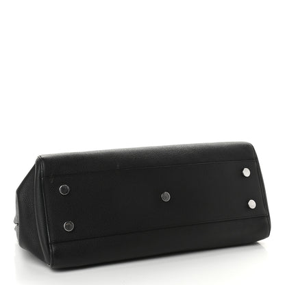 Saint Laurent Grained Calfskin Medium Cabas Rive Gauche Black 4 of 15