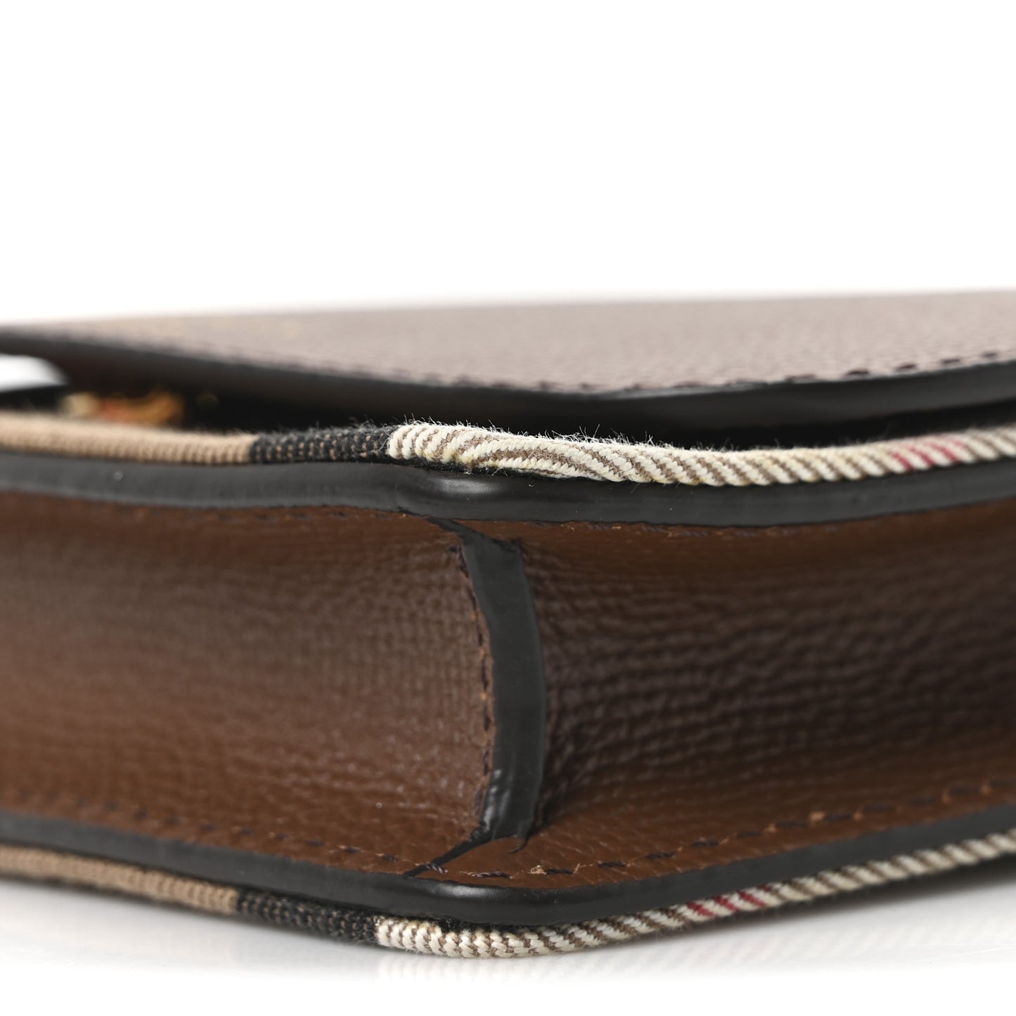 Grained Calfskin House Check Tartan Mix Hampshire Wallet On Chain Tan