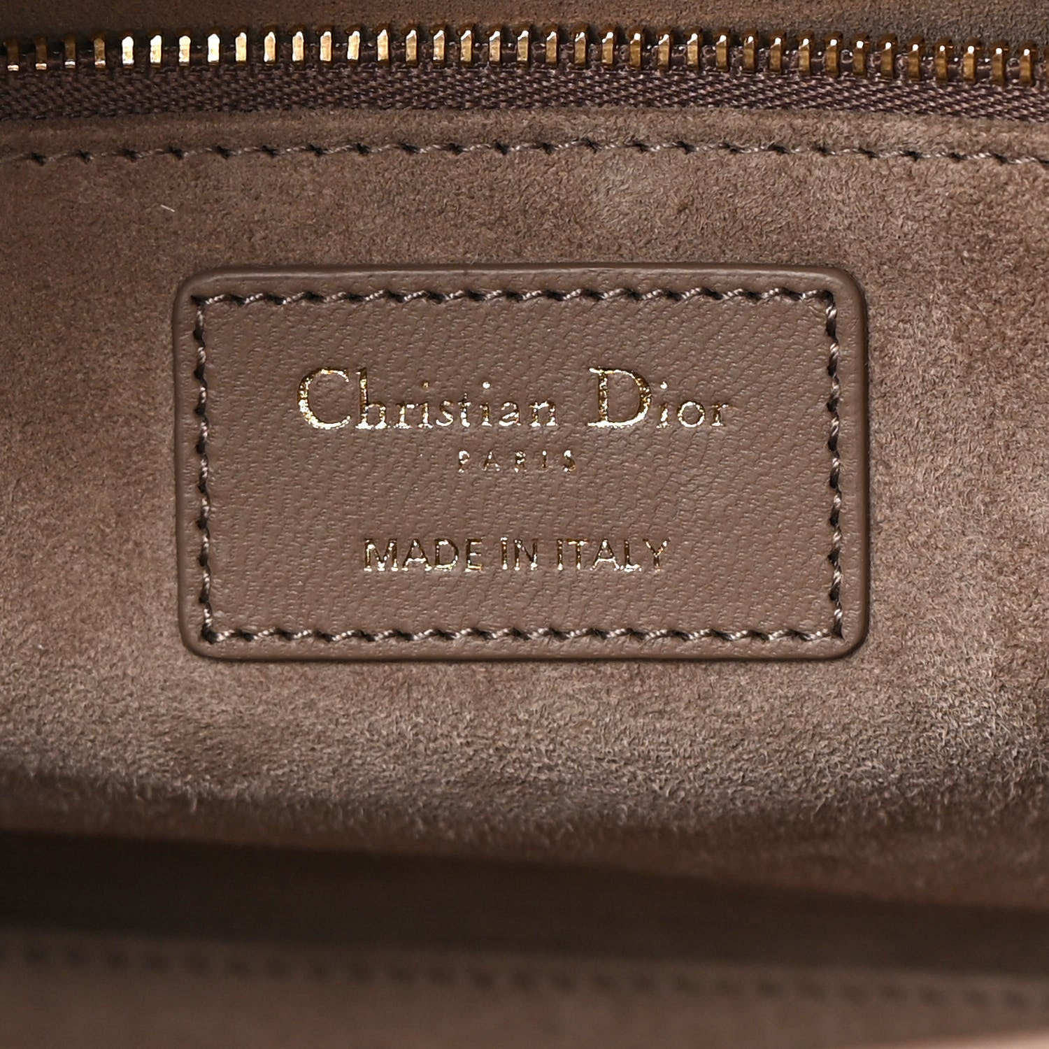 Christian Dior CHRISTIAN DIOR Lambskin Cannage Medium Lady Dior Warm Taupe 6 of 12