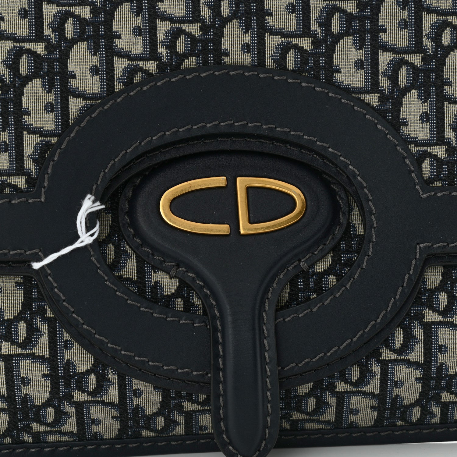 Christian Dior Oblique Fold Over Clutch Blue 6 of 8