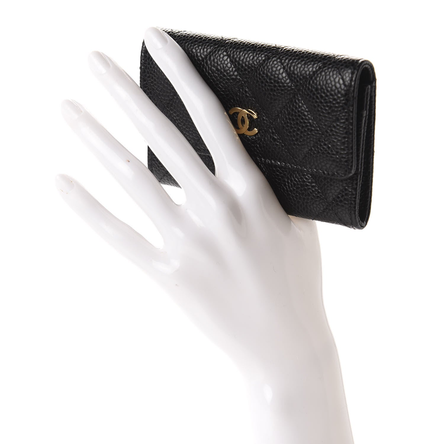 Chanel Caviar Quilted Flap Card Holder Black 2 of 9