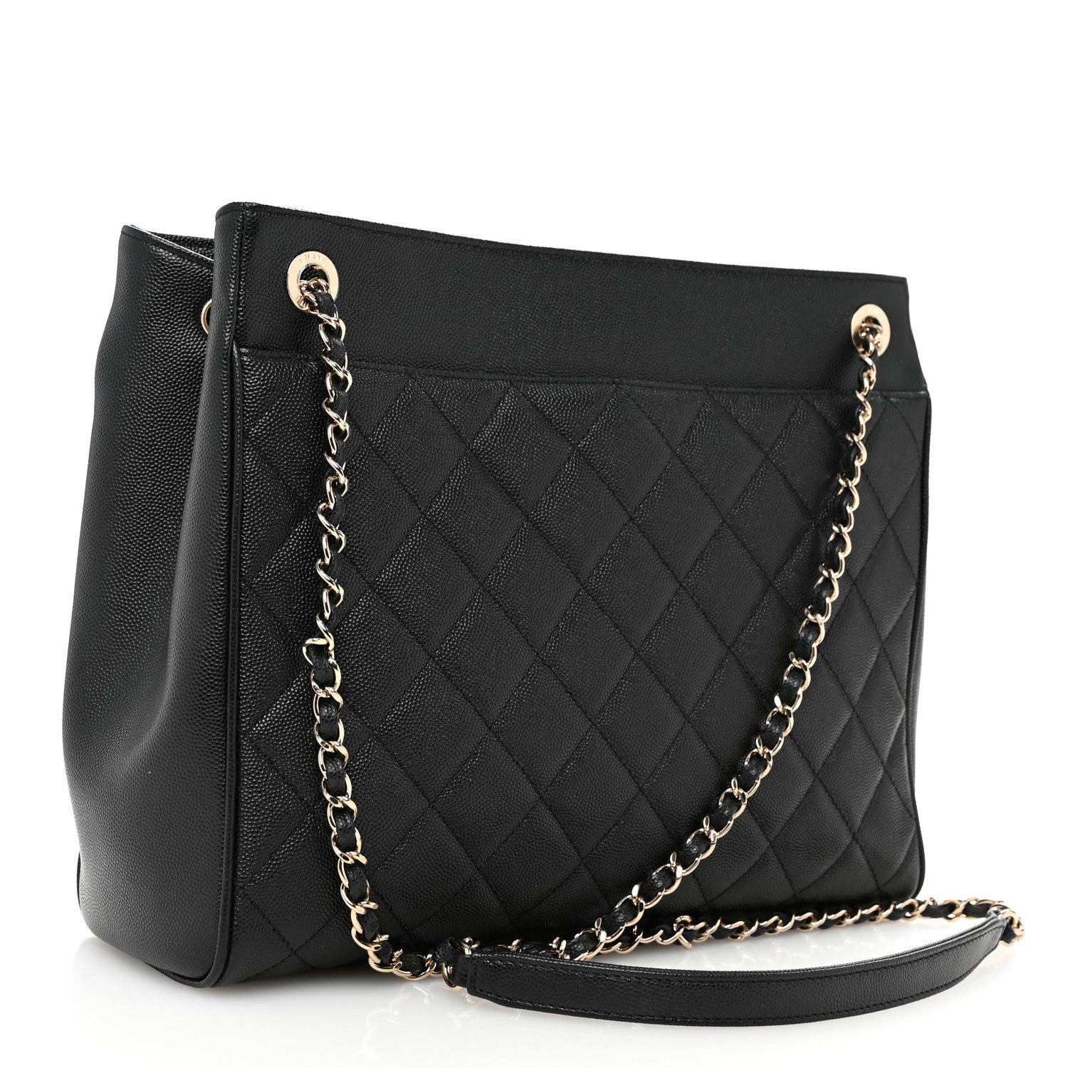 Chanel Caviar Quilted In Out Flap Shopping Tote Black 5 of 12