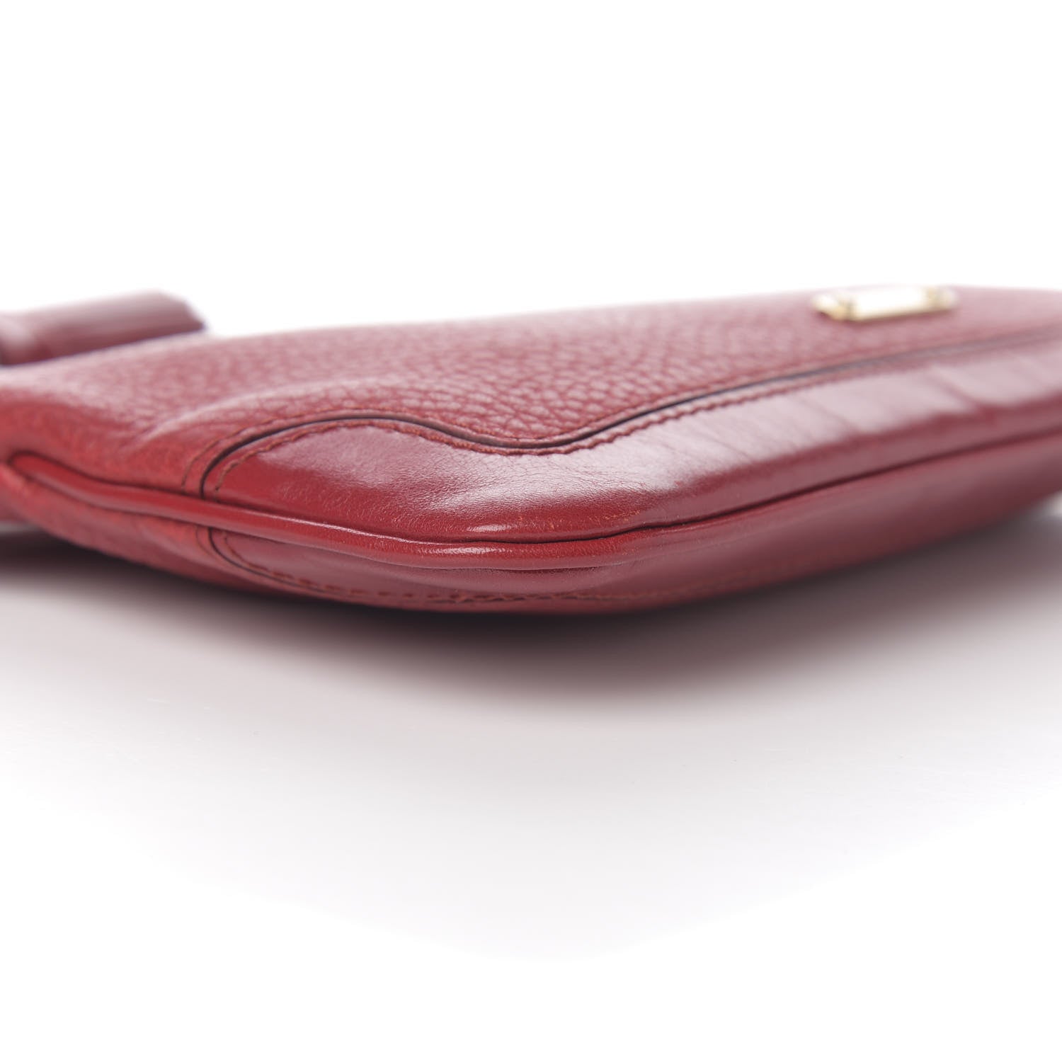 Burberry Signature Grain Calfskin Tassel Peyton Crossbody Clutch Bag Red 7 of 10