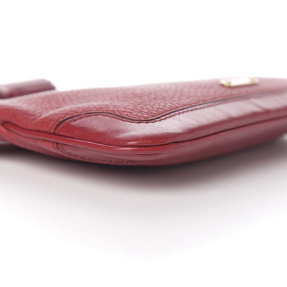 Burberry Signature Grain Calfskin Tassel Peyton Crossbody Clutch Bag Red 7 of 10