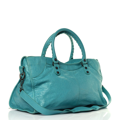 Balenciaga Agneau Classic Hardware Part Time Bleu Tropical 2 of 7