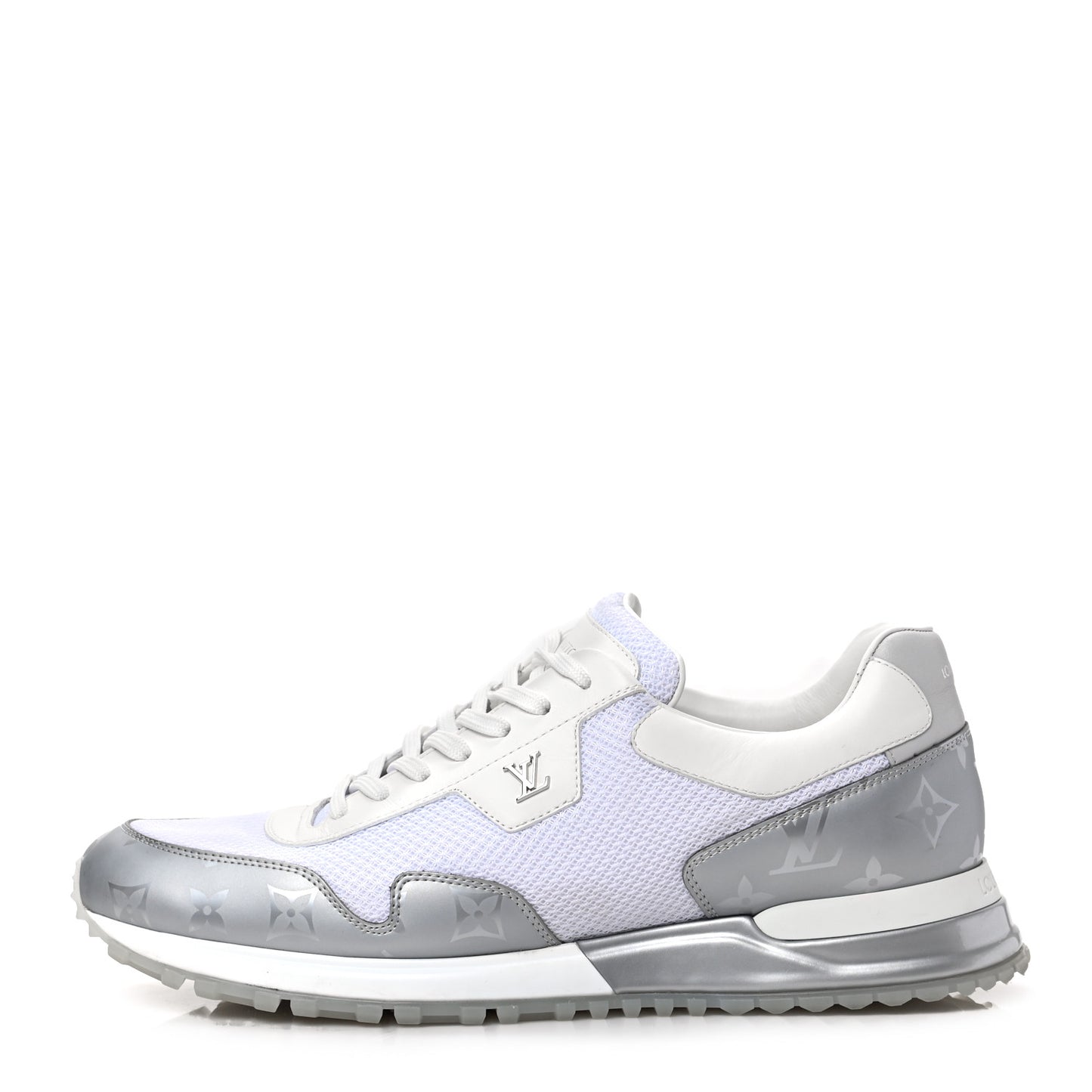 Technical Mesh Metallic Monogram Mens Run Away Sneakers 9 White