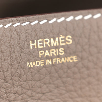 Hermes Taurillon Clemence Lindy 30 Etoupe 6 of 11