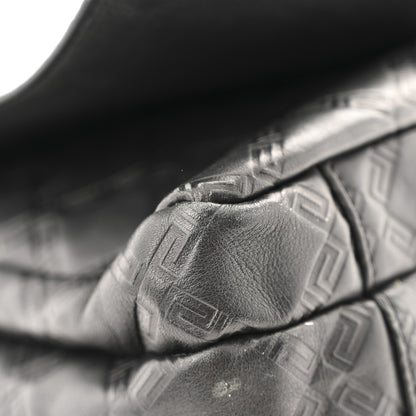 Versace Calfskin Embossed Medusa Messenger Bag Black 13 of 13