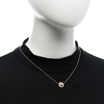 Christian Dior 18K Yellow Gold Diamond Mother of Pearl Rose Des Vents Necklace 2 of 6