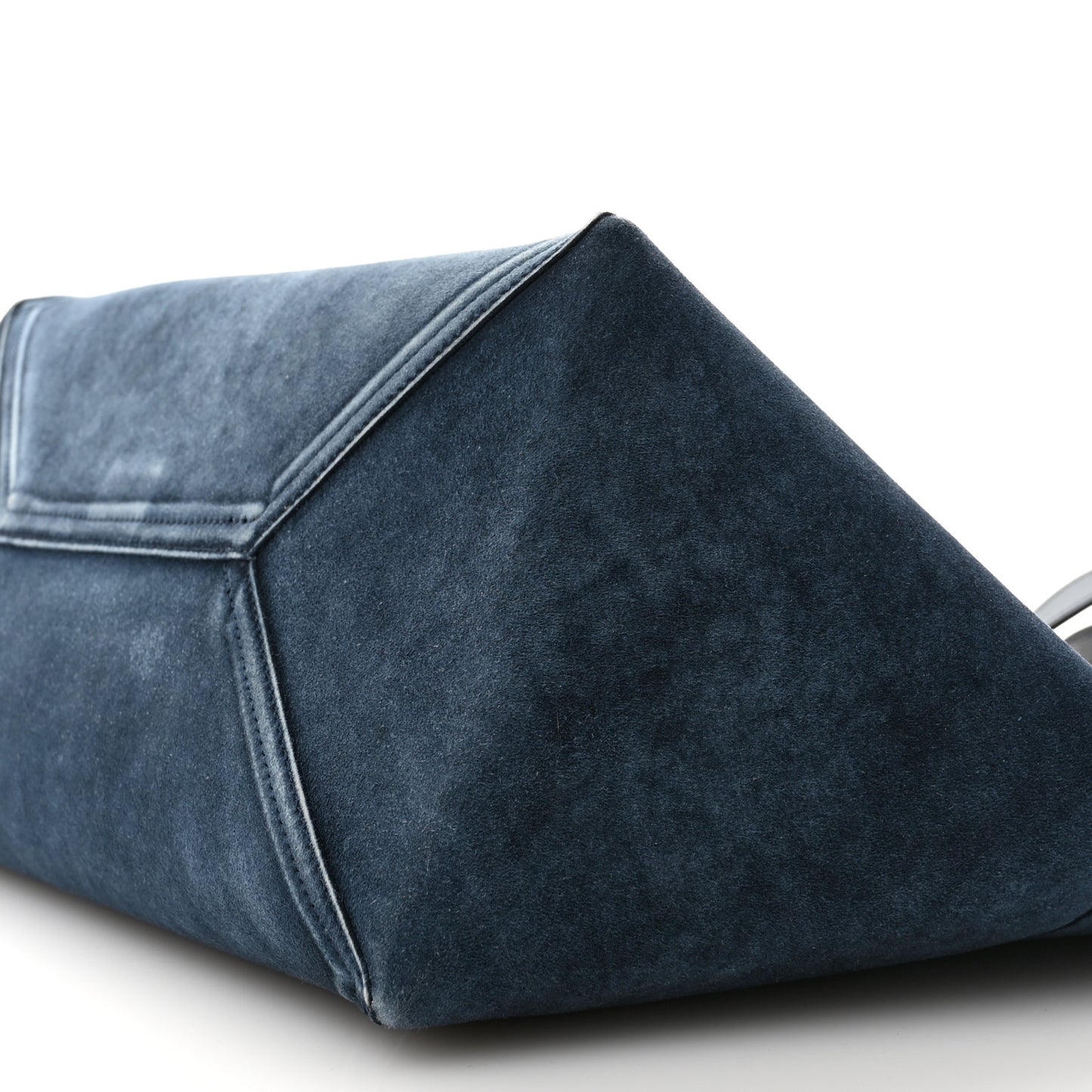 Suede Large Puzzle Fold Tote Denim