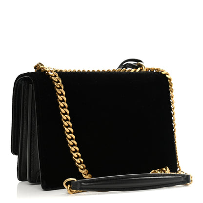 Saint Laurent Velvet Small Monogram Sunset Black 2 of 8