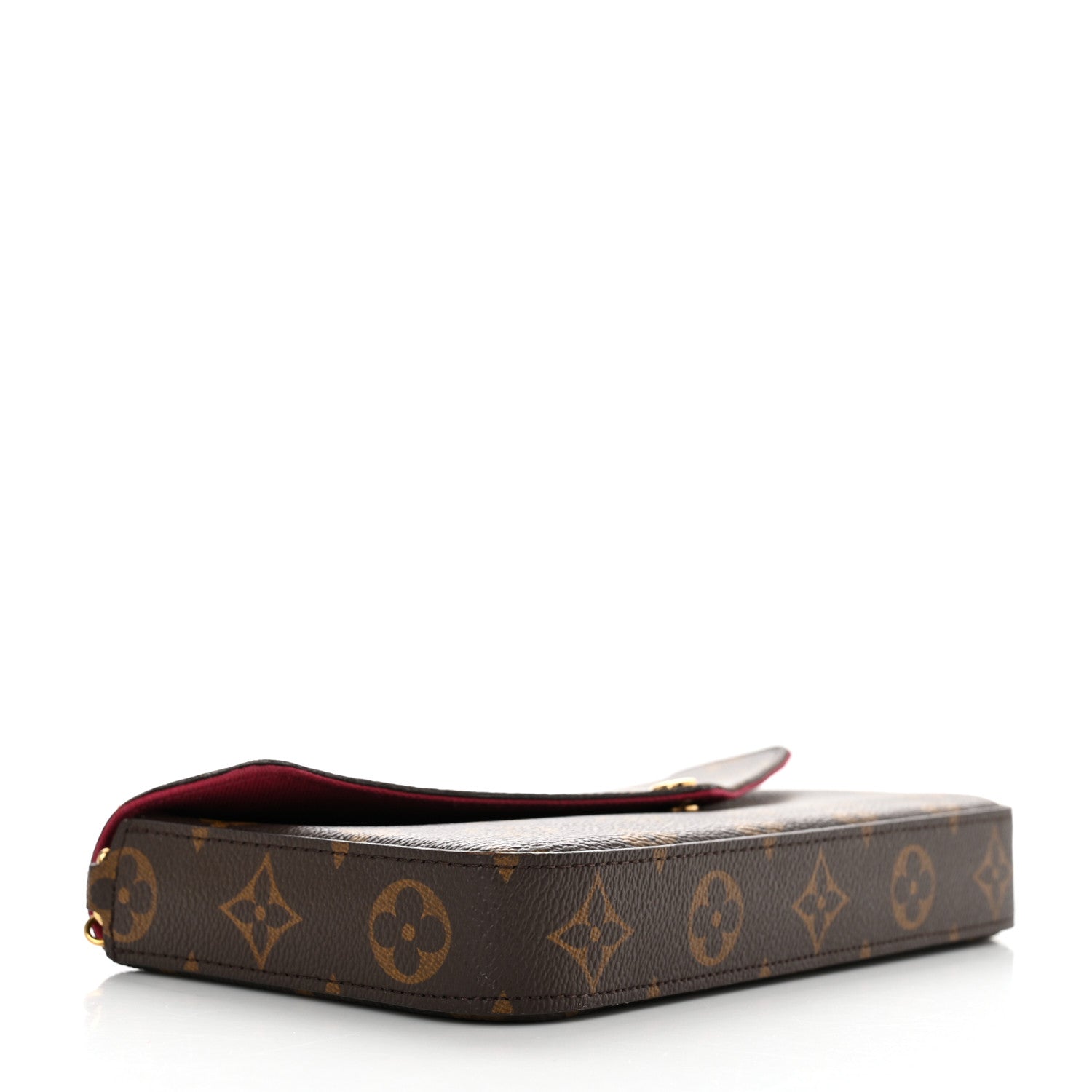 Louis Vuitton Monogram Pochette Felicie Chain Wallet Fuchsia 5 of 10