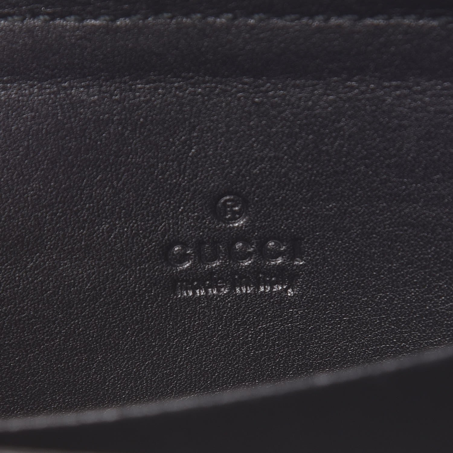 Gucci Guccissima Zip Around Card Case Black 6 of 7