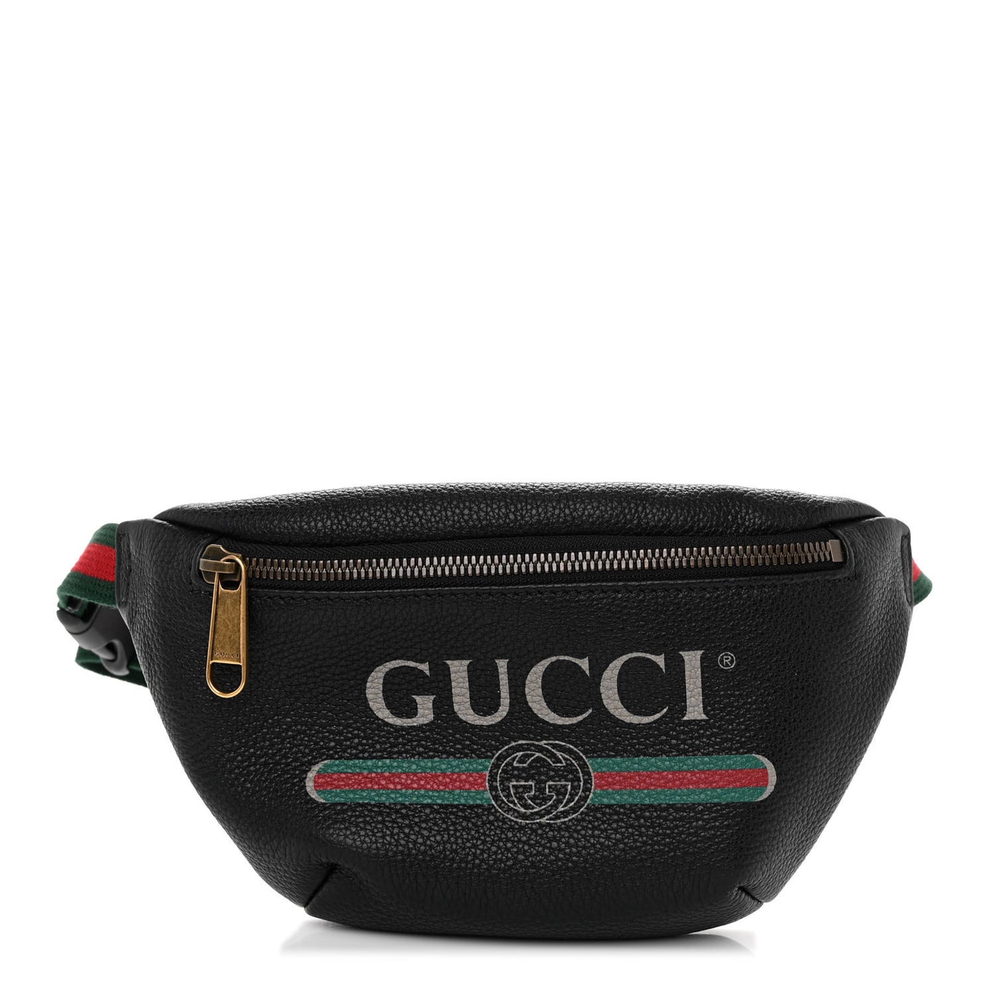 Grained Calfskin Small Logo Belt Bag Black