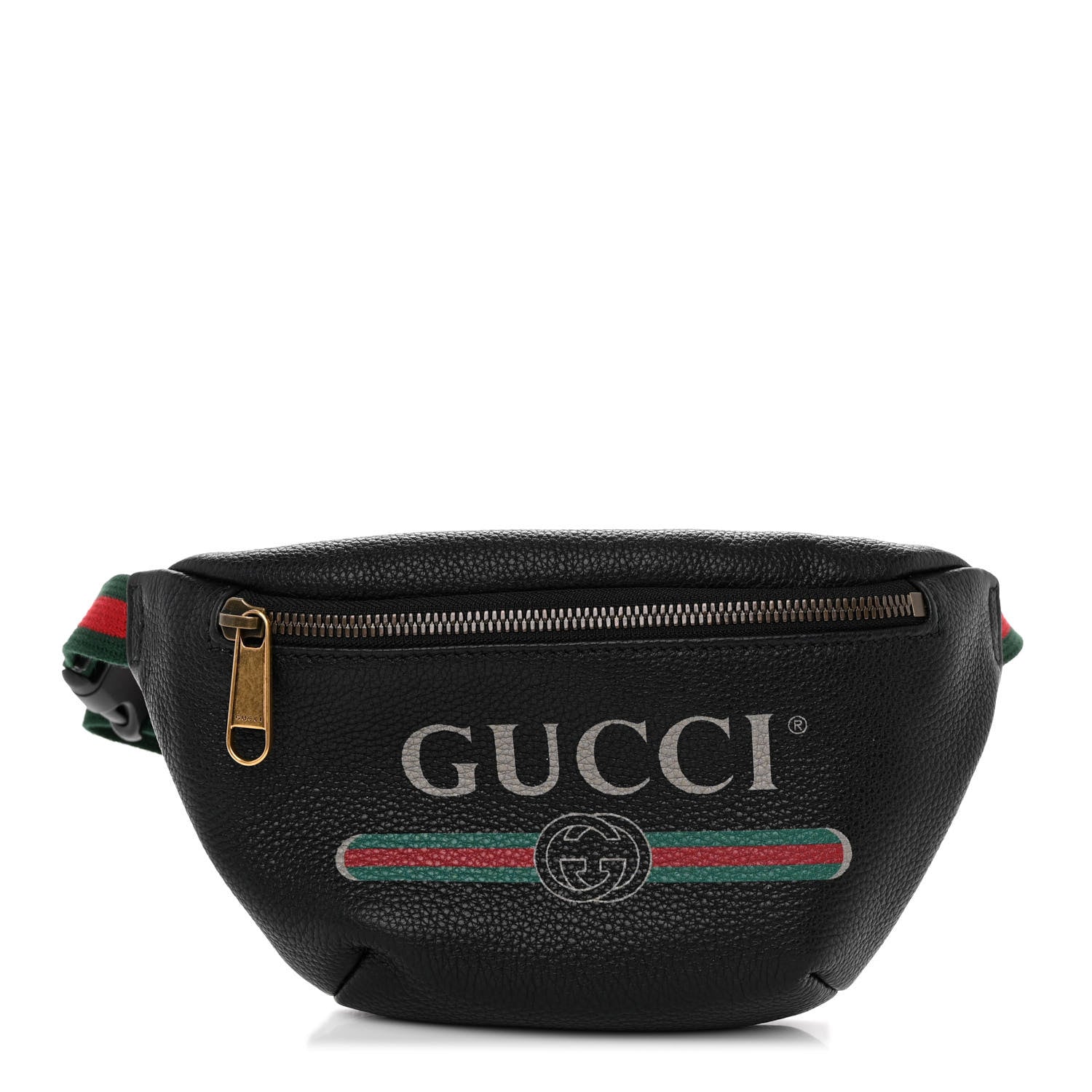 Gucci Grained Calfskin Small Logo Belt Bag Black 1 of 9