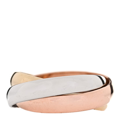 Cartier 18K Pink Yellow White Gold Classic Les Must De Cartier Trinity Ring 48 4.5 3 of 6