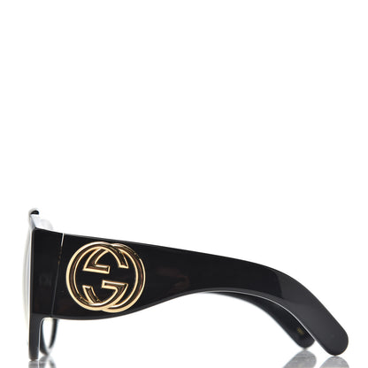 Gucci Acetate Oversized Interlocking GG0151S Sunglasses Black 3 of 7