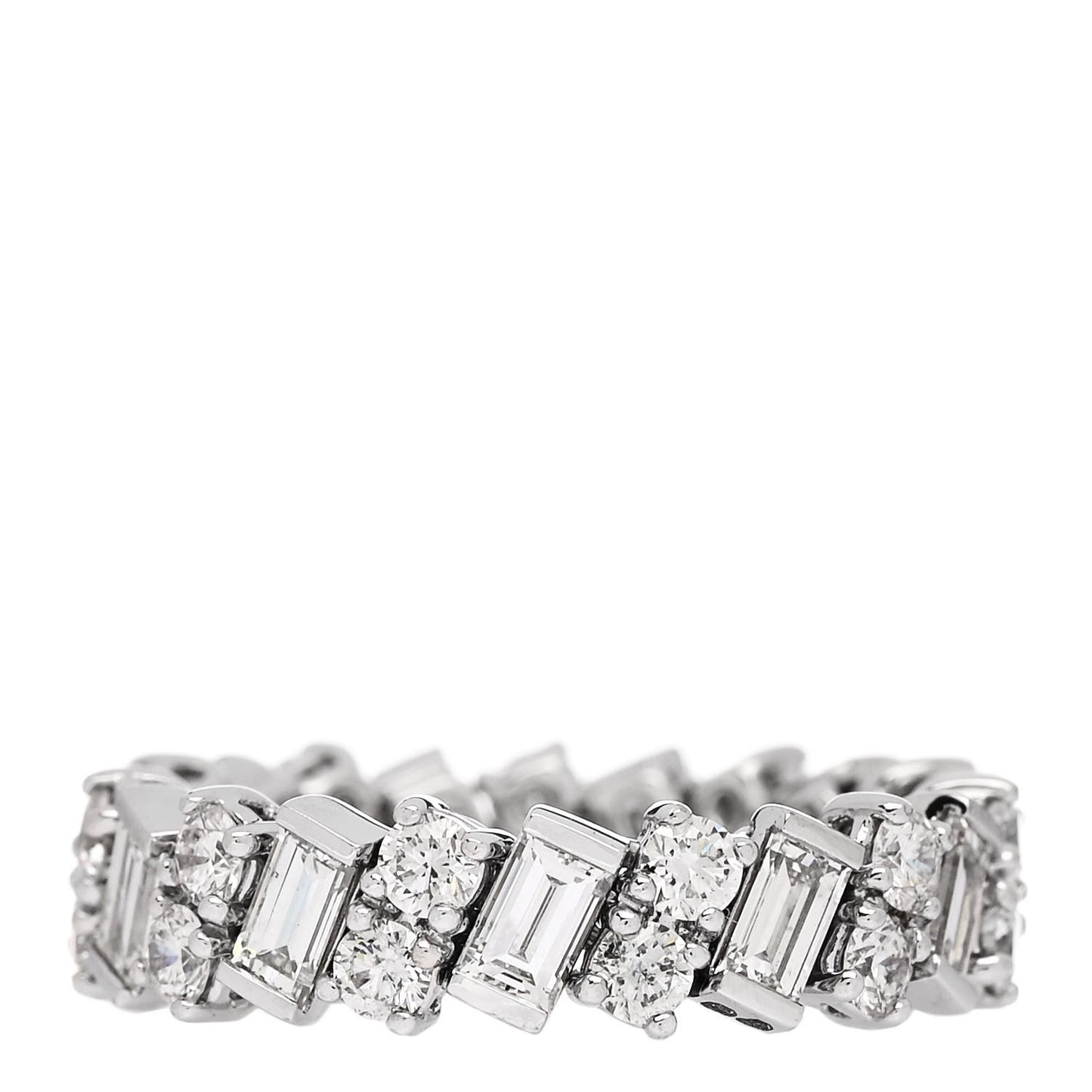 18K White Gold Diamond Reflection de Cartier Ring 52 6