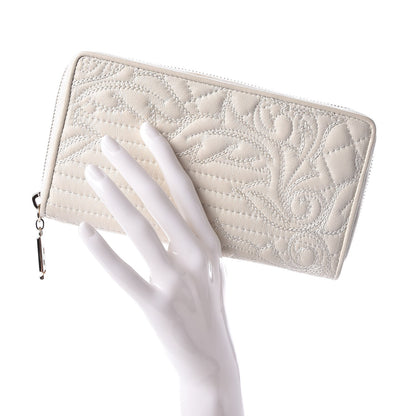 Versace Nappa Barocco Zip Around Wallet White 2 of 7