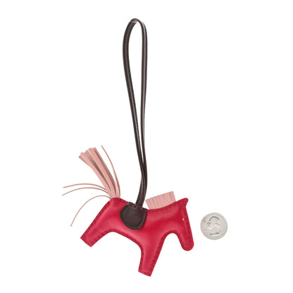 Hermes Milo Lambskin Grigri Rodeo Horse Bag Charm PM Framboise Rose Sakura Rouge Sellier 2 of 4