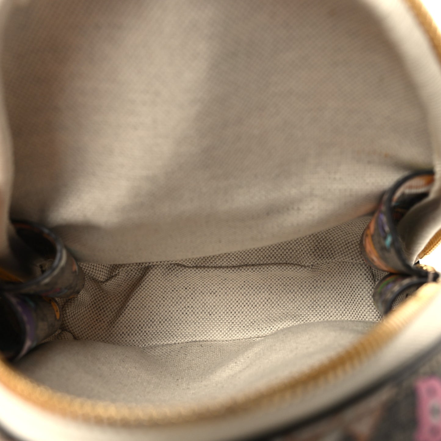 X PIKARAR GG Supreme Monogram Textured Dollar Calfskin Animal Print Retro Interlocking G Multi-Function Bag Beige Ebony Multicolor Mystic White