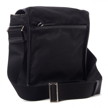 Prada Tessuto Nylon Saffiano Messenger Satchel Black 3 of 8