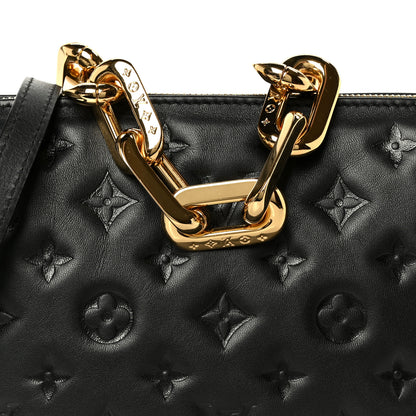 Louis Vuitton Lambskin Embossed Monogram Coussin BB Black 9 of 11