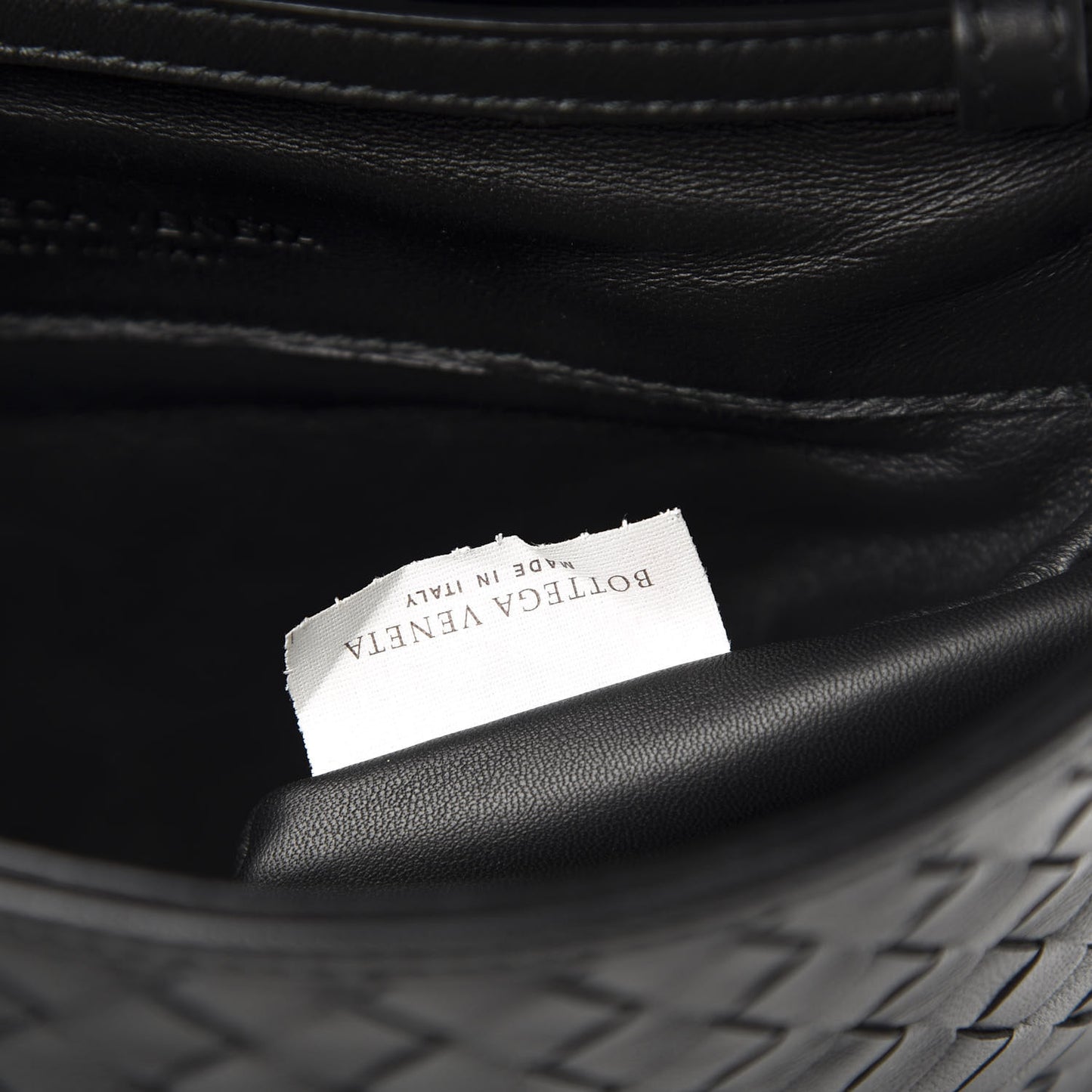 Nappa Intrecciato Flap Crossbody Black