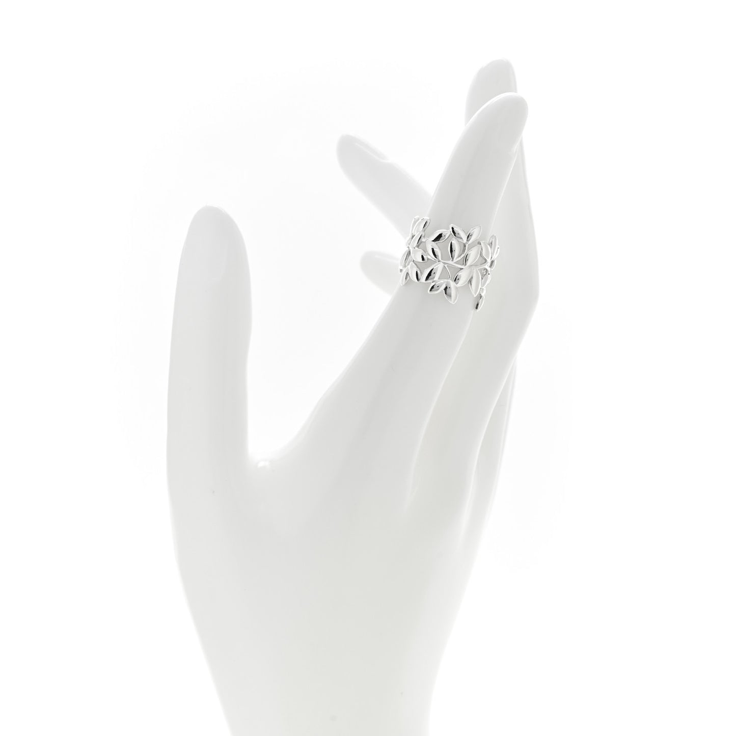 Sterling Silver Wide Paloma Picasso Olive Leaf Band Ring 49 5