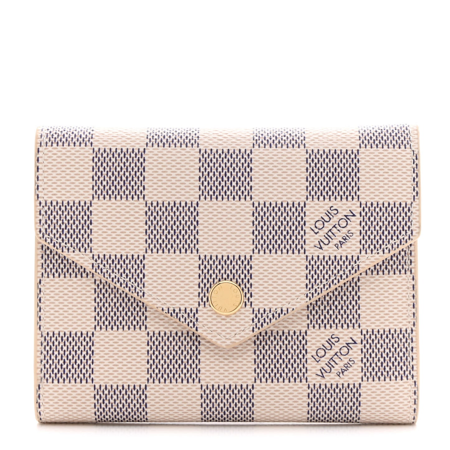 LOUIS VUITTON Damier Azur Victorine Wallet Rose Ballerine