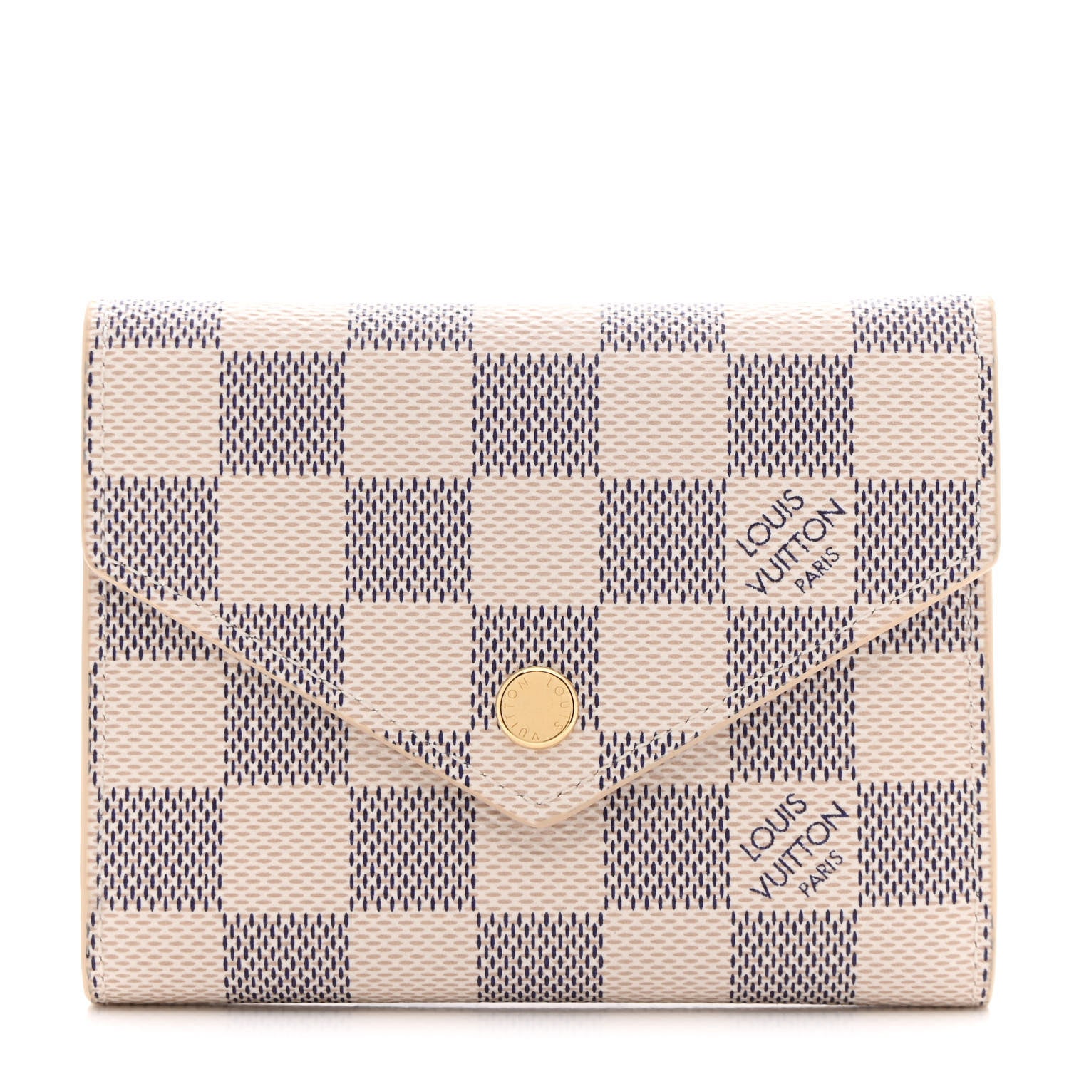 Louis Vuitton LOUIS VUITTON Damier Azur Victorine Wallet Rose Ballerine 1 of 6